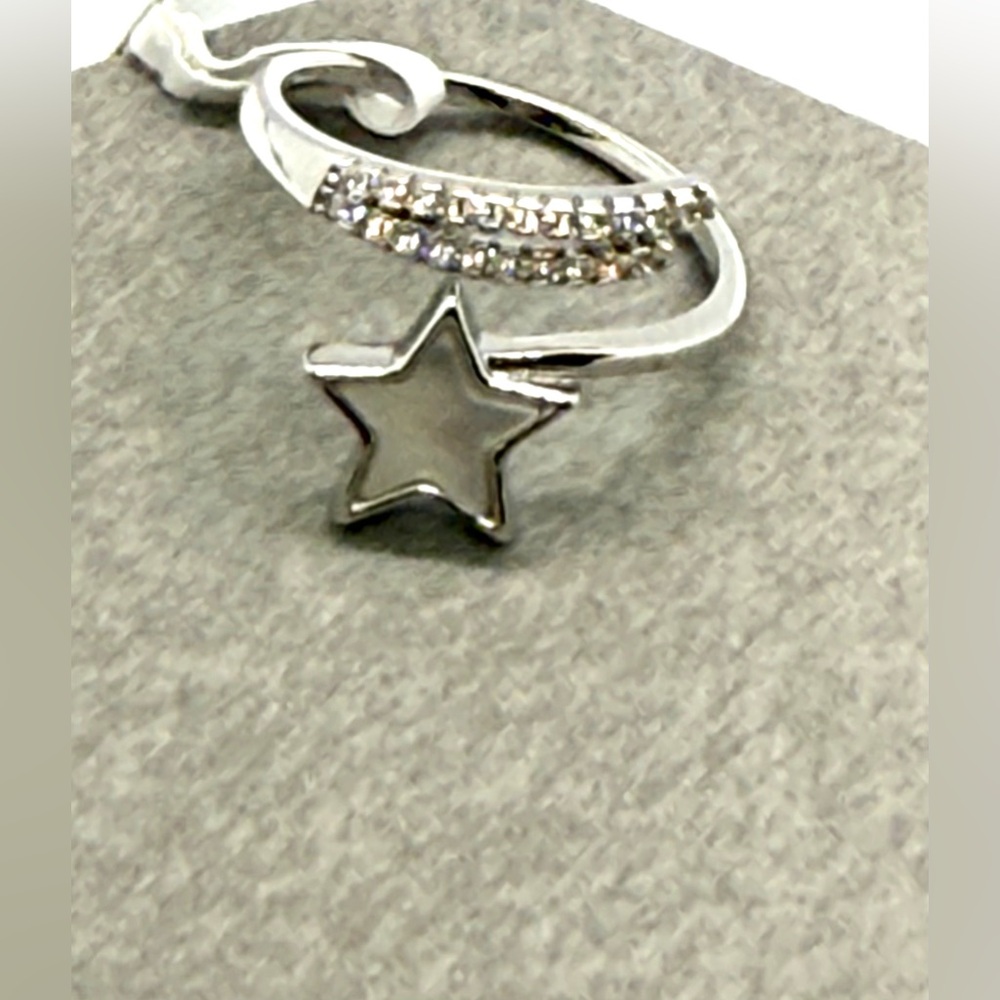 Sterling Silver Star Ring Adjustable - image 1